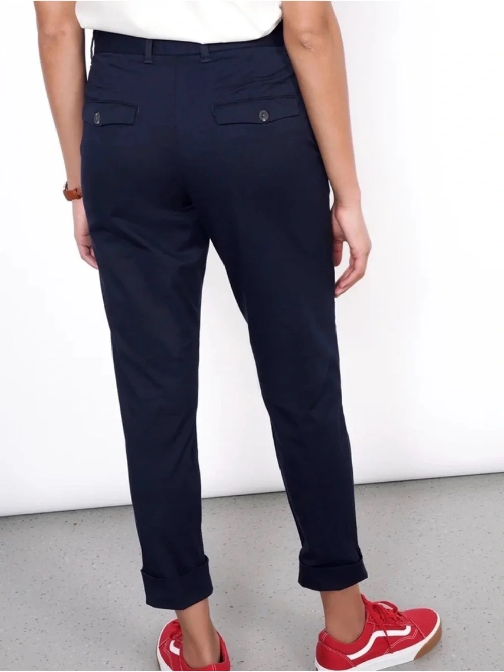 Wildfang The Essential Trouser Navy Blue Women’s Size 10 - Picture 2 of 13